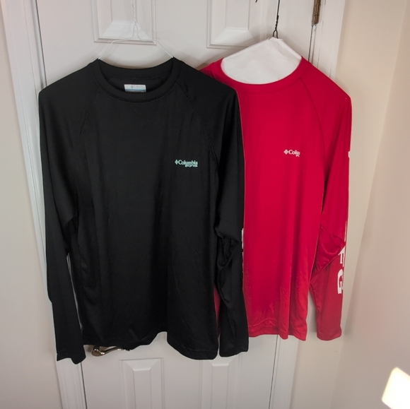 Columbia Men's Black and Red Long Sleeve Protection Shirt Small - Picture 1 of 13